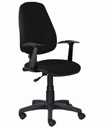 Офисное кресло Brabix Comfort MG-321, регулируемая эргономичная спинка, ткань, черное в Абакане - изображение