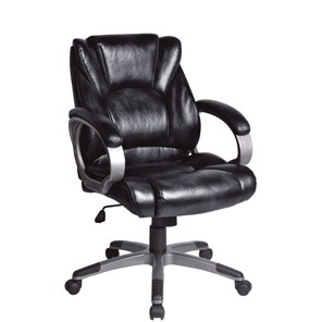 Кресло офисное BRABIX "Eldorado EX-504", экокожа, черное, 530874 в Абакане
