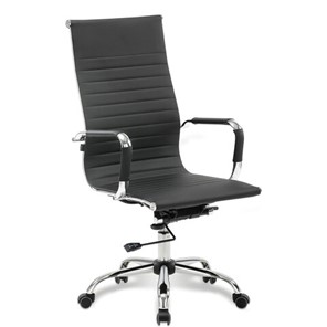Кресло офисное BRABIX "Energy EX-509", экокожа, хром, черное, 530862 в Абакане - предосмотр