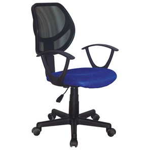 Кресло компьютерное Brabix Flip MG-305 (ткань TW, синее/черное) 531919 в Абакане