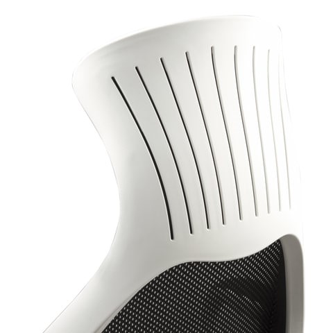 Кресло офисное Brabix Premium Genesis EX-517 (пластик белый, ткань/экокожа/сетка черная) 531573 в Абакане - изображение 8