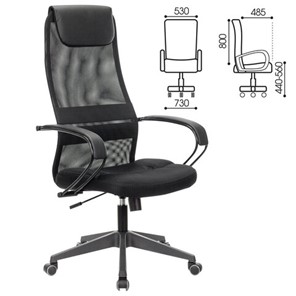 Офисное кресло Brabix Premium Stalker EX-608 PL (ткань-сетка/кожзам, черное) 532090 в Абакане - предосмотр 11