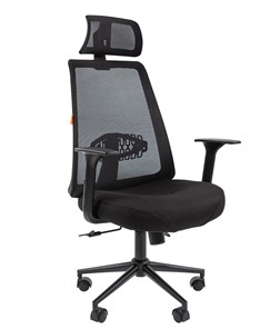 Офисное кресло CHAIRMAN 535 BLACK Сетчатый акрил черный / Полиэстер черный в Абакане