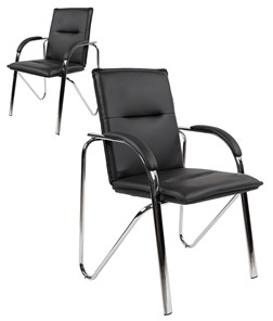 Кресло CHAIRMAN 851 экокожа черная (2 шт. в комплекте) в Абакане