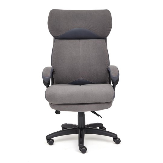 Кресло компьютерное DUKE флок/ткань, серый/серый, 29/TW-12 арт.14039 в Абакане - изображение 1