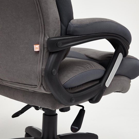 Кресло компьютерное DUKE флок/ткань, серый/серый, 29/TW-12 арт.14039 в Абакане - изображение 19