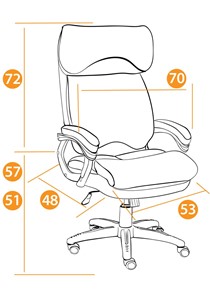 Кресло компьютерное DUKE флок/ткань, серый/серый, 29/TW-12 арт.14039 в Абакане - предосмотр 27