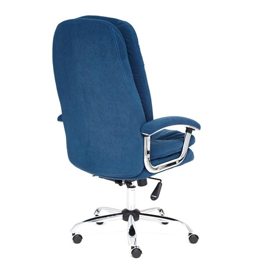 Компьютерное кресло SOFTY LUX флок, синий, арт.13592 в Абакане - изображение 3