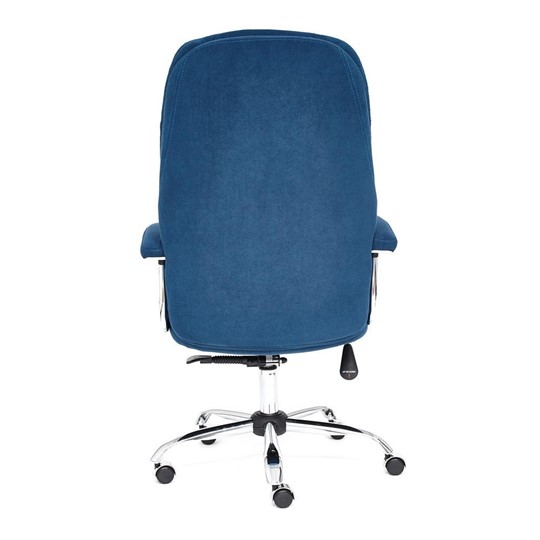 Компьютерное кресло SOFTY LUX флок, синий, арт.13592 в Абакане - изображение 4