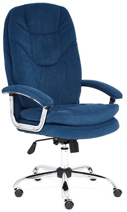 Компьютерное кресло SOFTY LUX флок, синий, арт.13592 в Абакане - изображение