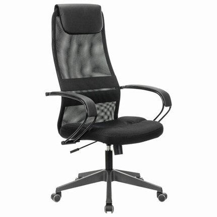Офисное кресло Brabix Premium Stalker EX-608 PL (ткань-сетка/кожзам, черное) 532090 в Абакане - изображение