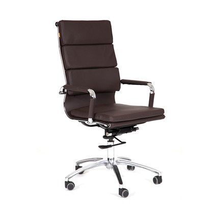Компьютерное кресло CHAIRMAN 750 экокожа коричневая в Абакане - изображение