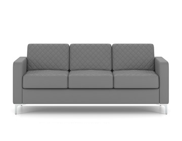 Прямой диван Актив трехместный, серый в Абакане