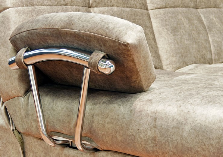 Угловой диван Милана 6 ДУ с хром. подлокотниками, НПБ в Абакане - изображение 6