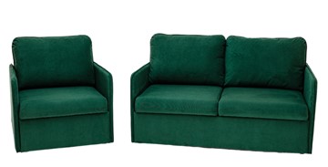 Комплект мебели Амира зеленый диван + кресло в Абакане