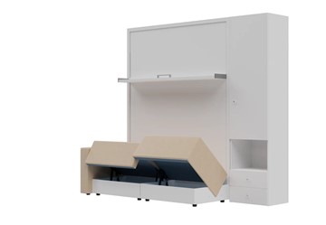 Диван Кровать-трансформер Smart (КД 1400+ШП), шкаф правый, левый подлокотник в Абакане - предосмотр 1