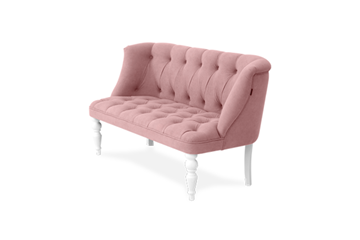 Прямой диван Бриджит розовый ножки белые в Абакане