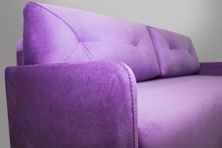 Прямой диван фиолетовый  Лондон 2120х1120 в Абакане - изображение 4