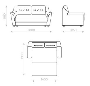 Прямой диван Вега 2 МД в Абакане - предосмотр 5