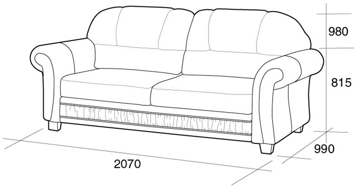 Прямой диван София 3Т в Абакане - изображение 4