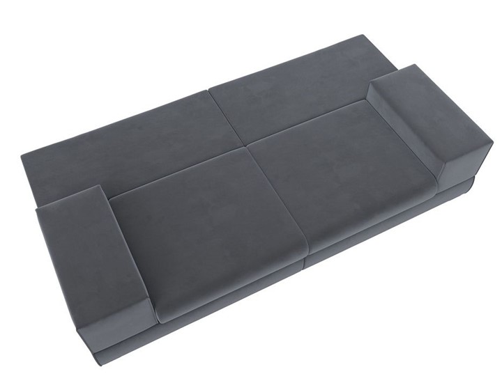 Прямой диван Лига-037, Серый (велюр) в Абакане - изображение 3