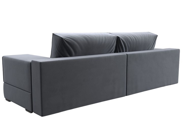 Прямой диван Лига-037, Серый (велюр) в Абакане - изображение 4
