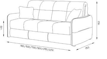 Прямой диван Токио 2 150 (НПБ) в Абакане - предосмотр 6