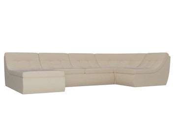 Модульный раскладной диван Холидей, Бежевый (экокожа) в Абакане