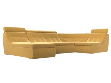 Модульный раскладной диван Холидей люкс, Желтый (микровельвет) в Абакане