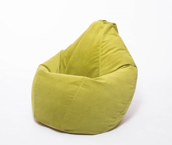 Кресло-мешок Груша малое, велюр однотон, травянное в Абакане - предосмотр