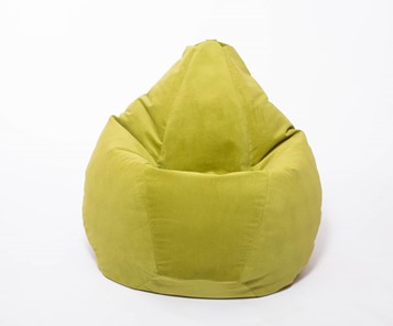 Кресло-мешок Груша малое, велюр однотон, травянное в Абакане - предосмотр 1