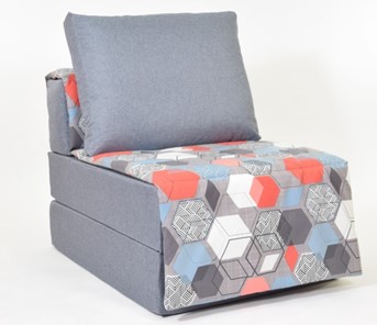 Бескаркасное кресло-кровать Харви, серый - геометрия в Абакане