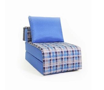 Бескаркасное кресло-кровать Харви, синий - квадро в Абакане