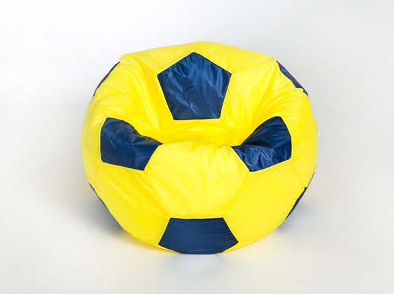 Кресло-мешок Мяч малый, желто-синий в Абакане - изображение