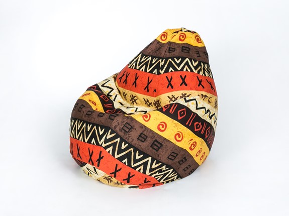 Кресло-мешок Груша среднее, жаккард, африкан в Абакане - изображение