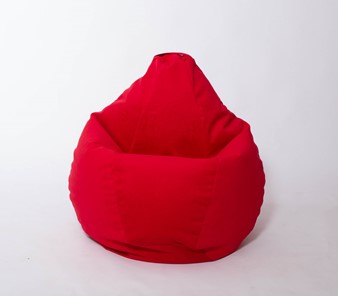 Кресло-мешок Груша большое, велюр однотон, красное в Абакане - предосмотр 2