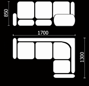 Кухонный угловой диван Нео КМ-01 (168х128 см.) в Абакане - предосмотр 3
