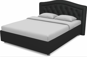 Полуторная кровать Луиза 1400 с основанием (Nitro Black) в Абакане