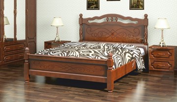 Спальная кровать Карина-15 (Орех) 160х200 в Абакане