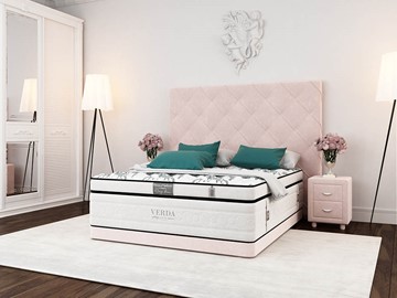 Кровать 2-спальная Style Compact/Basement 180х200, Флок (Велсофт Винтажный розовый) в Абакане