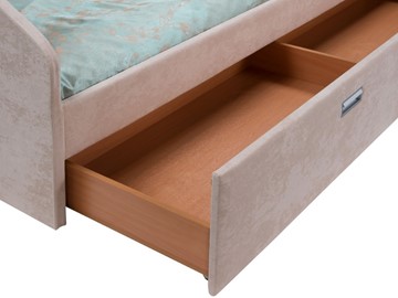Кровать в спальню Bono 160х200, Искусственная шерсть (Лама Авокадо) в Абакане - предосмотр 1