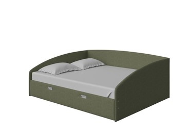Кровать в спальню Bono 160х200, Искусственная шерсть (Лама Авокадо) в Абакане - предосмотр