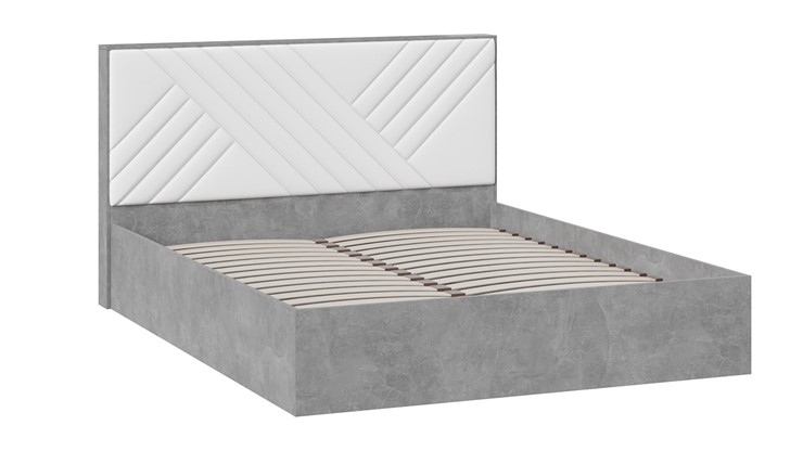 Кровать двуспальная Хилтон Тип 1 (Ателье светлый/Белый) в Абакане - изображение 1