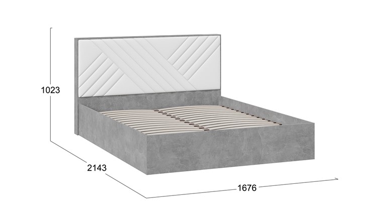 Кровать двуспальная Хилтон Тип 1 (Ателье светлый/Белый) в Абакане - изображение 2
