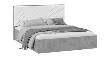 Кровать двуспальная Хилтон Тип 1 (Ателье светлый/Белый) в Абакане