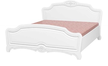 Двуспальная кровать Лотос (Лак-Белый Жемчуг) 160х200, 000038261 в Абакане
