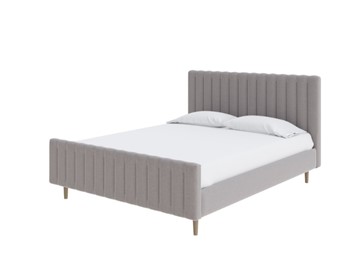 Кровать в спальню Madison 160x200, Искусственная шерсть (Лама Светло-серый) в Абакане
