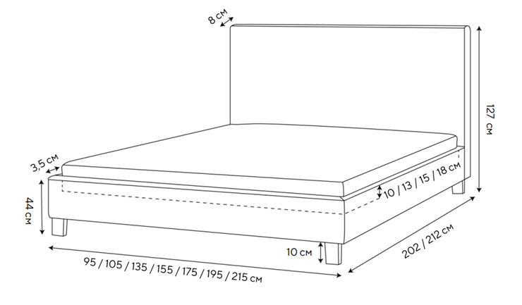 Кровать Routa 200х200, Велюр (Monopoly Мятный лёд (670)) в Абакане - изображение 1