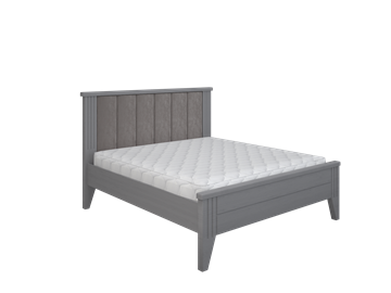 Двуспальная кровать с мягкой спинкой Верона 1600, Серый в Абакане