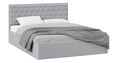 Кровать спальная с подъемным механизмом Порто (Велюр Confetti Silver) без заглушины в Абакане